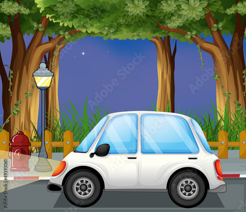 A white car
