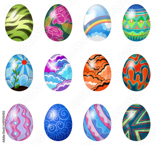 Colorful easter eggs