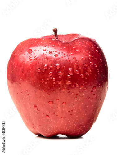 wet red delicious apple