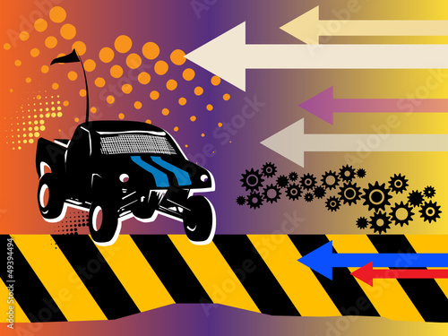 Off-road abstract background, vector illustration