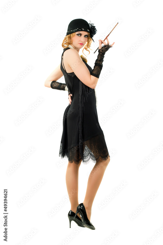 woman with a cigarette holder