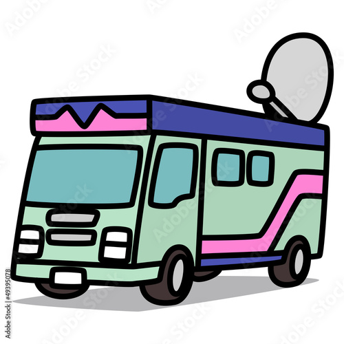 Cartoon Car 96 : Broadcasting Van © katooonline