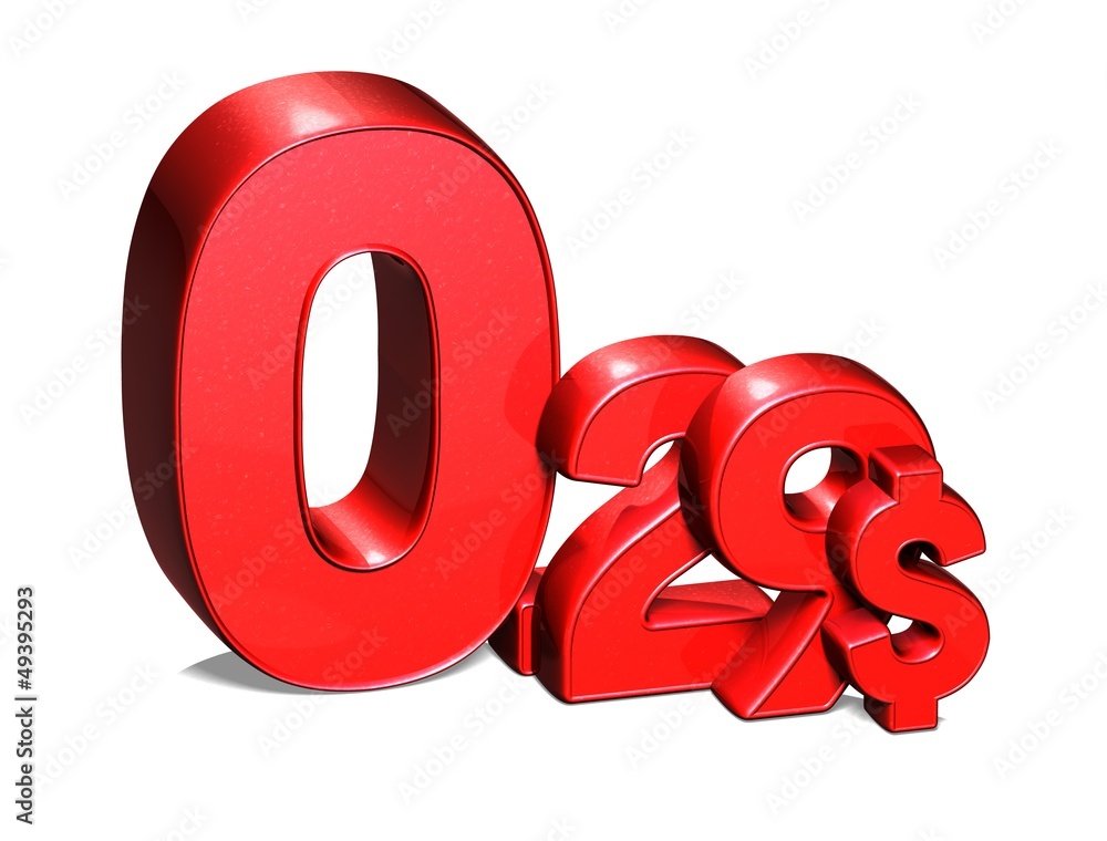 3D Red Special Price USD collection over white background