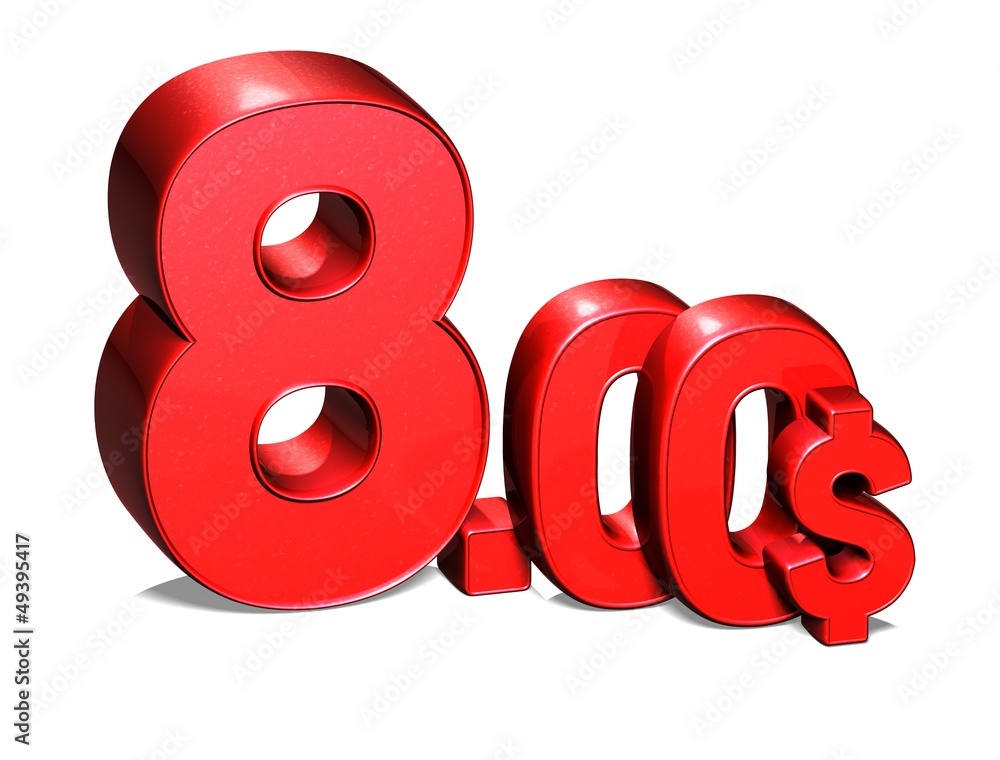 3D Red Special Price USD collection over white background 3D Red Special Price USD collection over white background