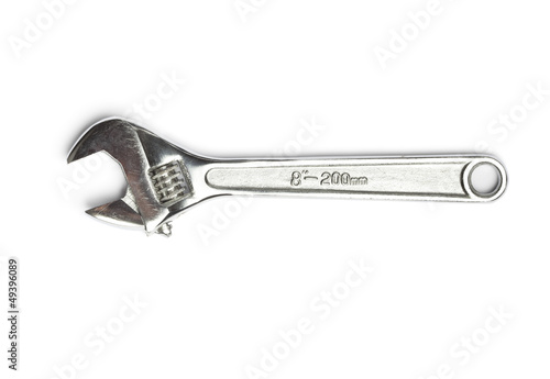 Adjustable wrench on white background © MichaelJBerlin