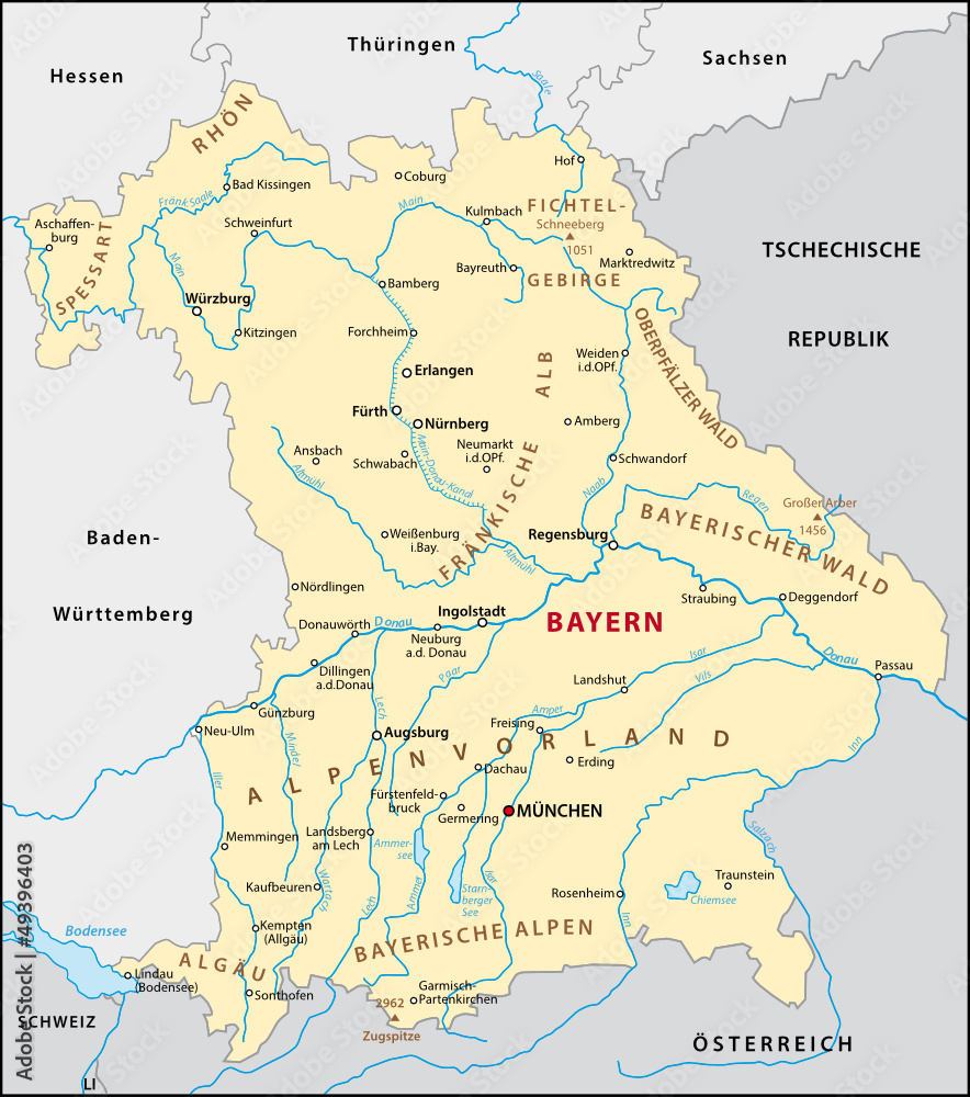 Bayern Karte