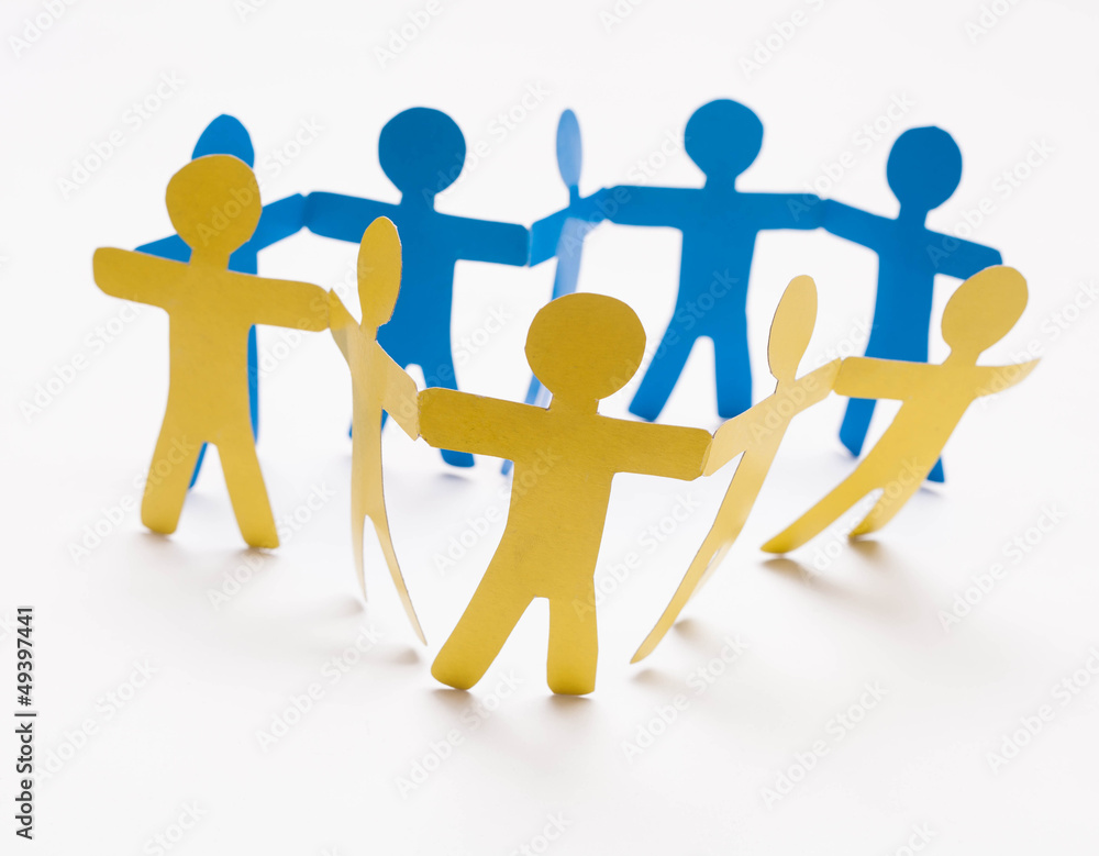 Paper team. Stock Photo Adobe Stock