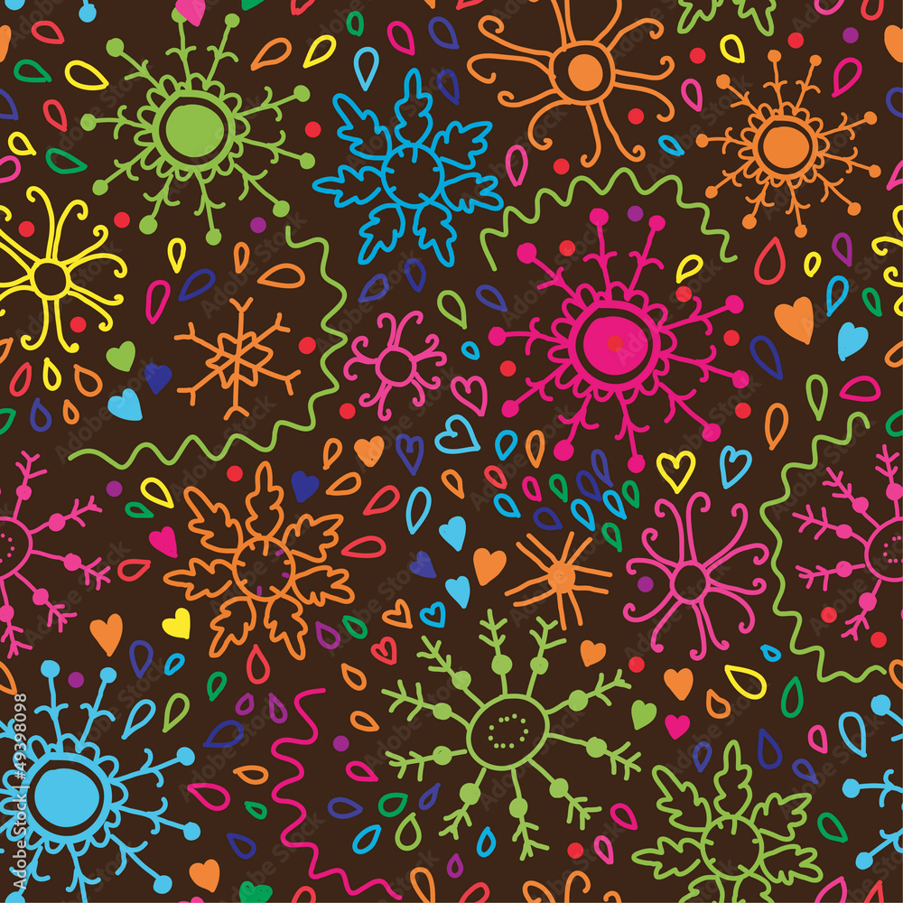 Floral seamless pattern in vector.