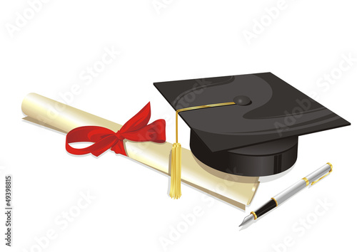 university degree college greeting card
