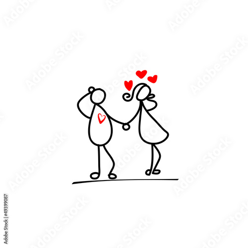 cartoon hand-drawn love