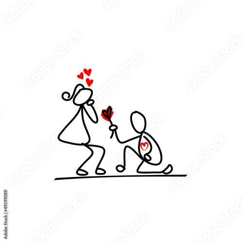cartoon hand-drawn love