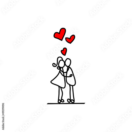 cartoon hand-drawn love