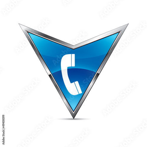 pointeur bleu telephone