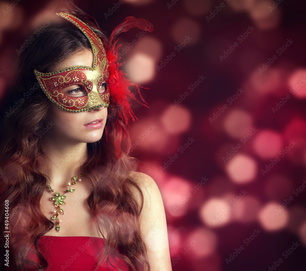 Beautiful woman in carnival mask Beautiful woman in carnival mask