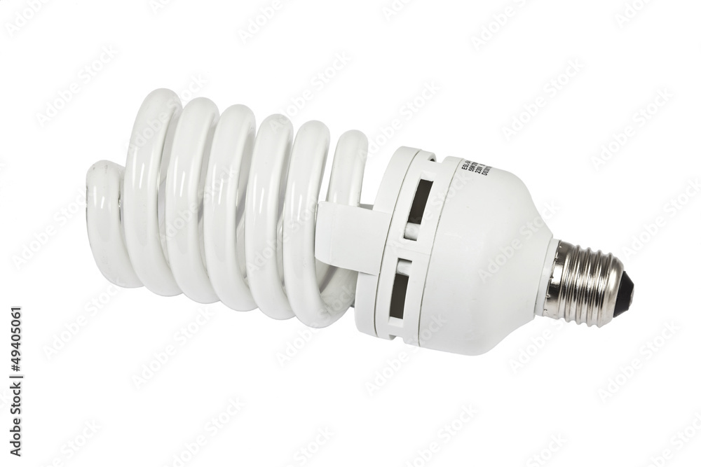 energy-saving lamp on a white background energy-saving lamp on a white background