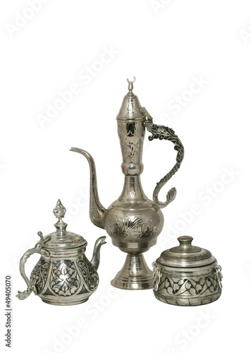 Slika na platnu silver ware on a white background