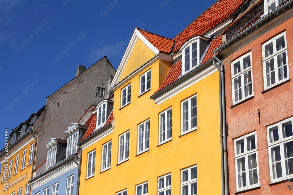 Copenhagen, Denmark - Nyhavn street colorful buildings
