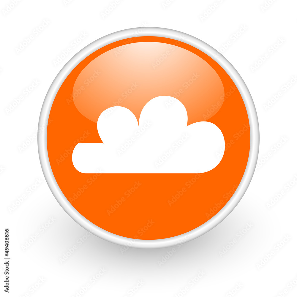 weather forecast orange circle glossy web icon weather forecast orange circle glossy web icon