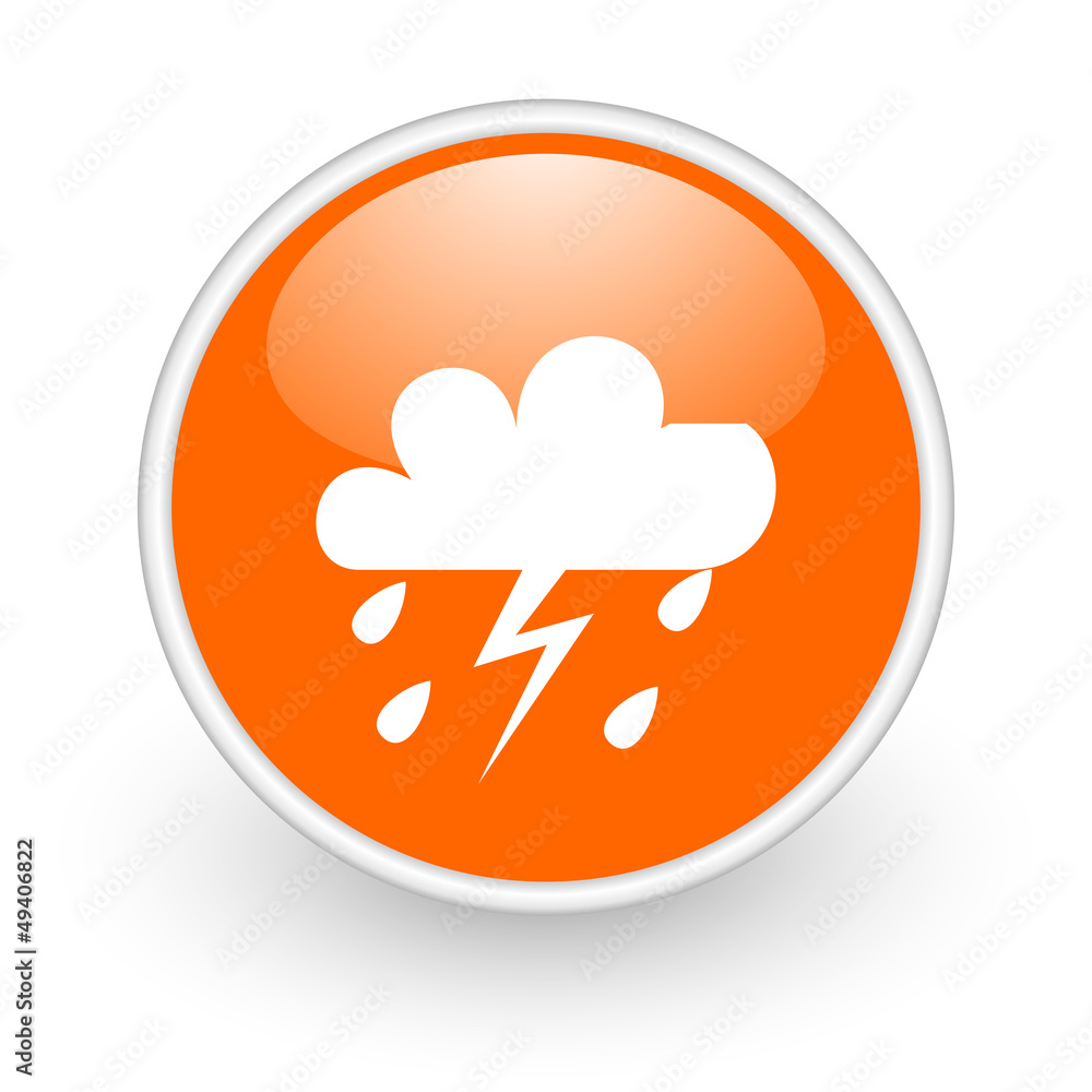 weather forecast orange circle glossy web icon weather forecast orange circle glossy web icon