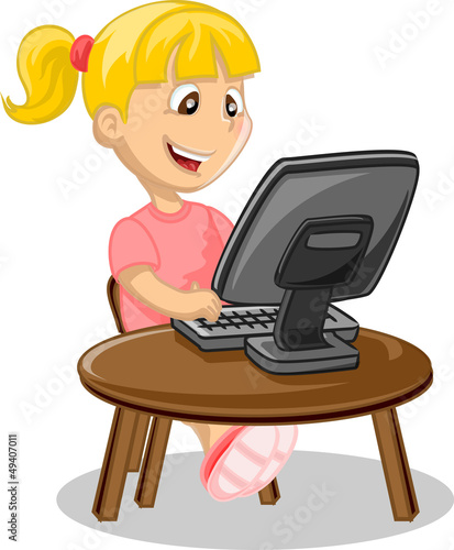 Девушка и компьютер