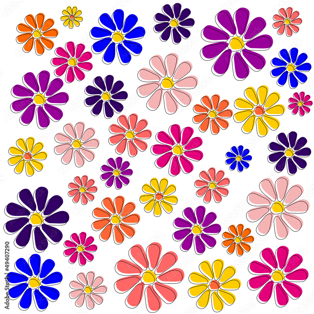 custom made wallpaper toronto digitalbunte Blüten