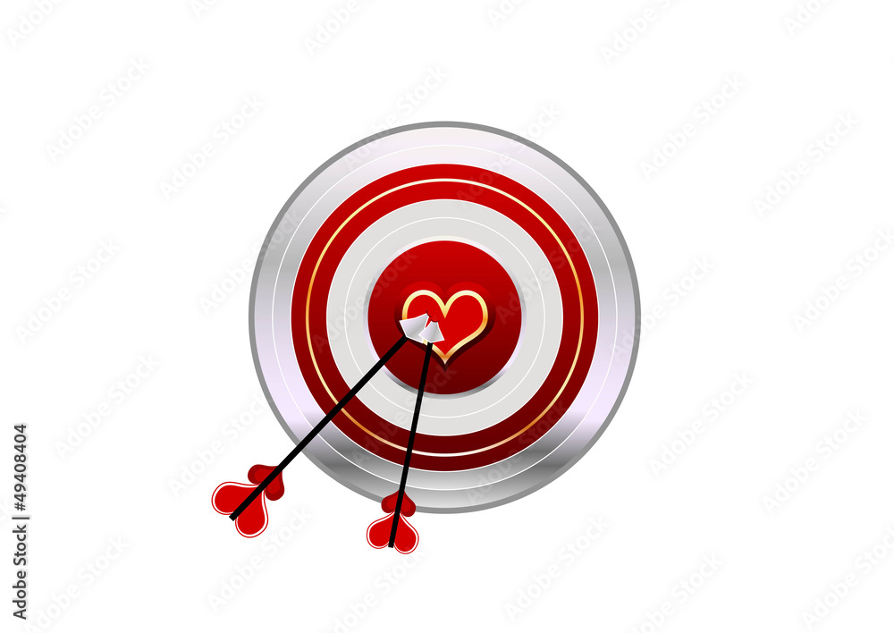 Cible coeur - Saint Valentin Cible coeur - Saint Valentin