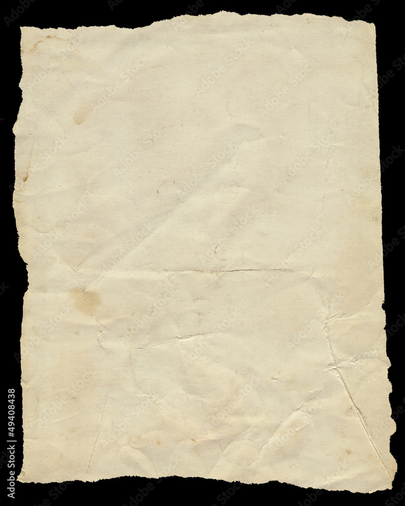 custom made wallpaper toronto digitalOld vintage torn creased paper isolated on black.