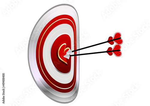 Cible coeur molle - Saint Valentin