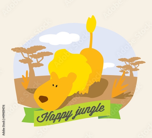 Fototapeta Naklejka Na Ścianę i Meble -  lion pour enfant