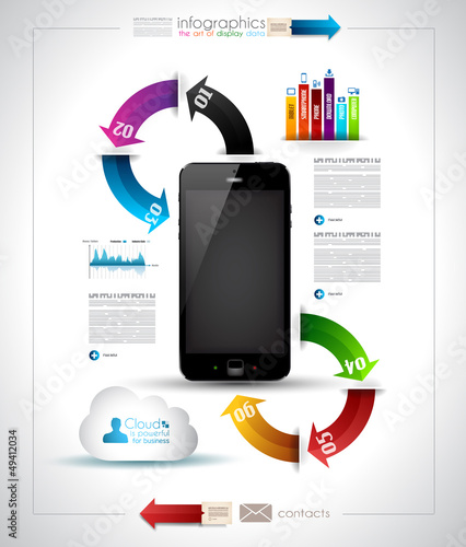 Infographics Desgin template with phone