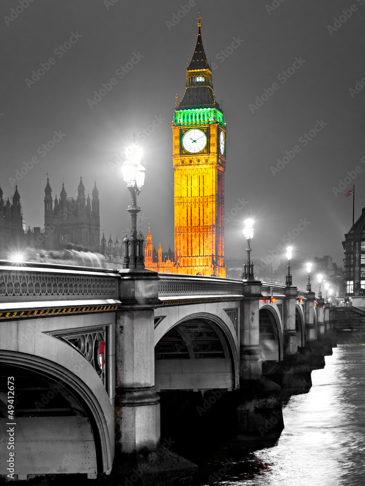 The Big Ben, London, UK - obrazy, fototapety, plakaty 