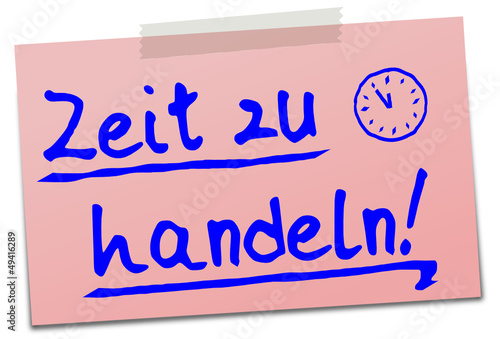 Zeit zu handeln post it  #130210-svg02