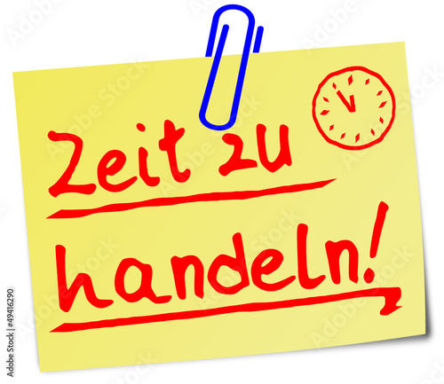 Zeit zu handeln post it  #130210-svg01