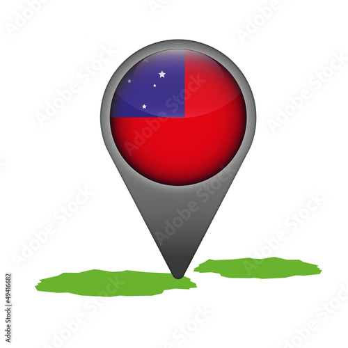 Samoa Markierung Flagge Icon Button