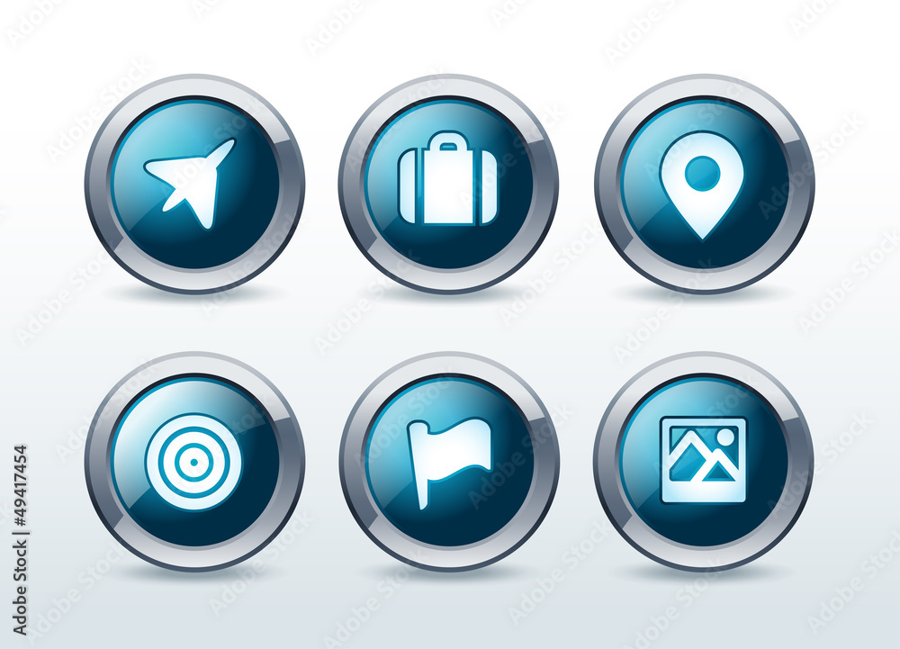 Location and destination icon set vector illustration Location and destination icon set vector illustration