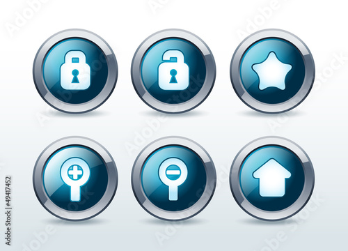 Web button icons set vector illustration