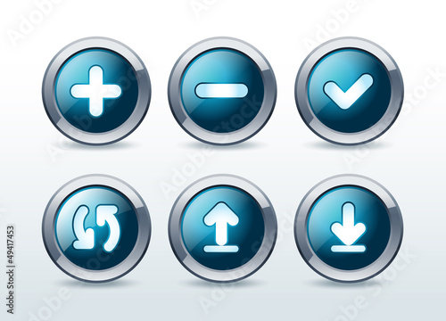 Web buttons icon set vector illustration