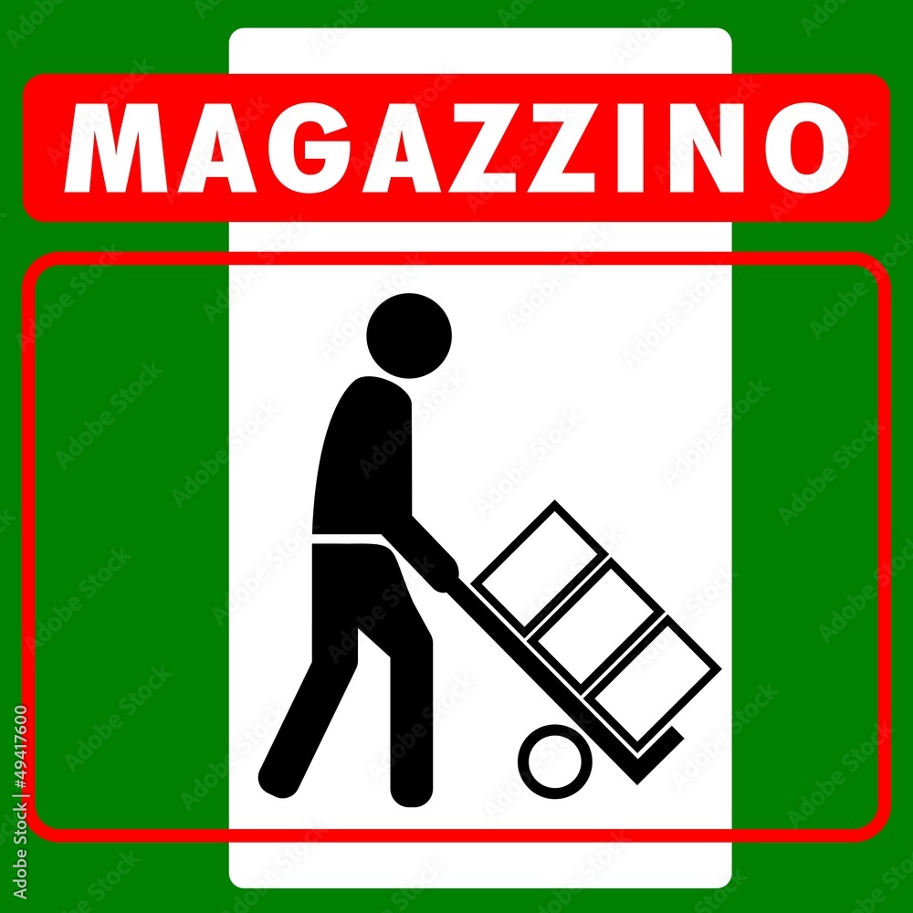 CARTELLO INDICATORE MAGAZZINO DEPOSITO MERCI Stock Vector | Adobe Stock