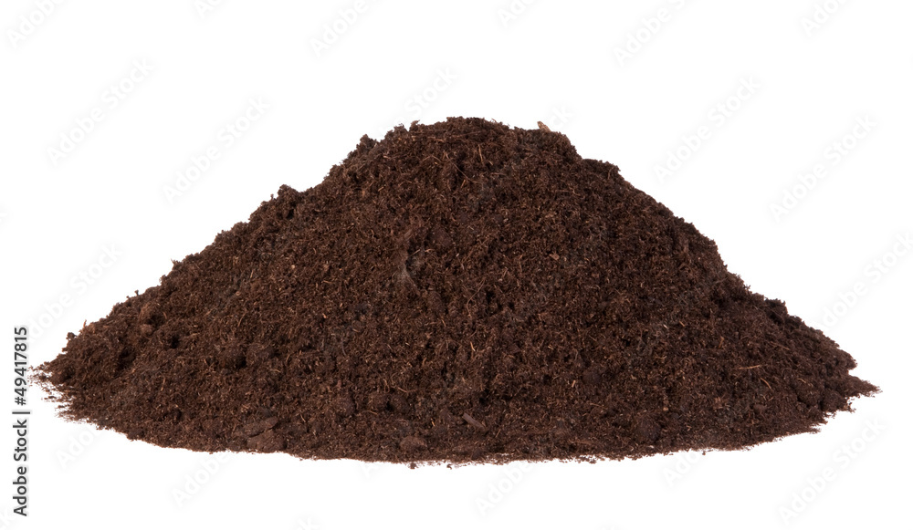 Pile of soil isolated on white background Pile of soil isolated on white background