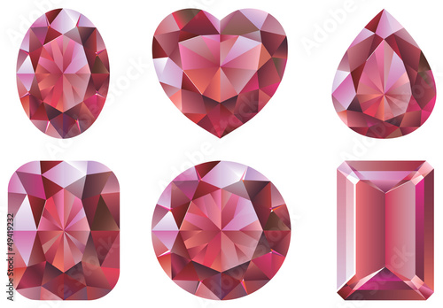 Rubis : collection de six formes