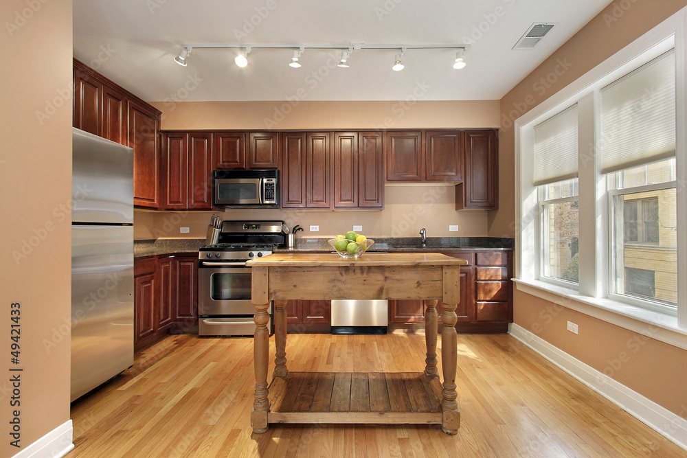 Fototapeta premium Kitchen with center island