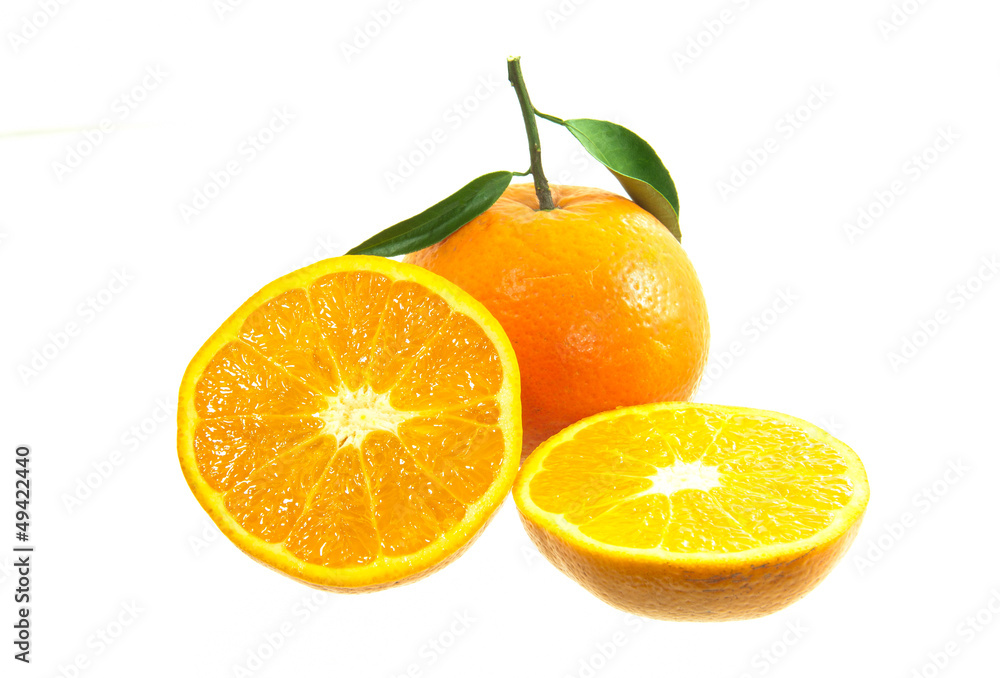 Orange on a white background Orange on a white background