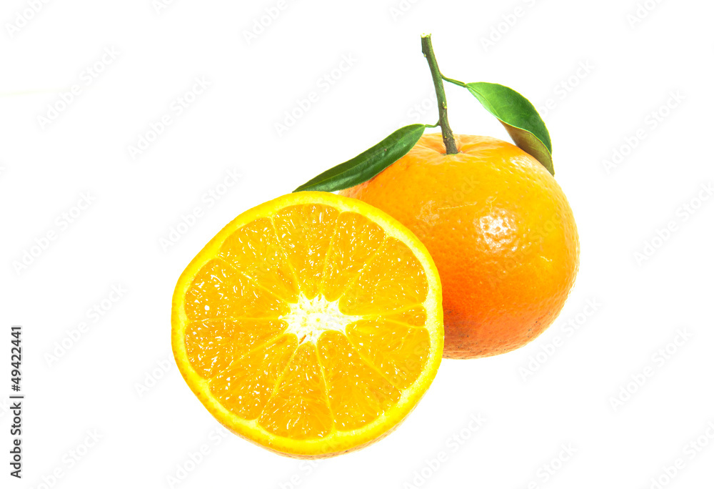Orange on a white background Orange on a white background