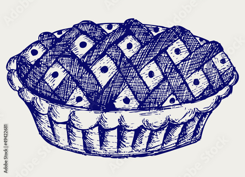 Pie. Doodle style