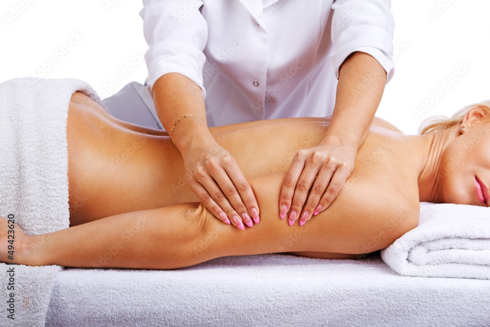 Fototapeta premium Therapist is treating clients hand