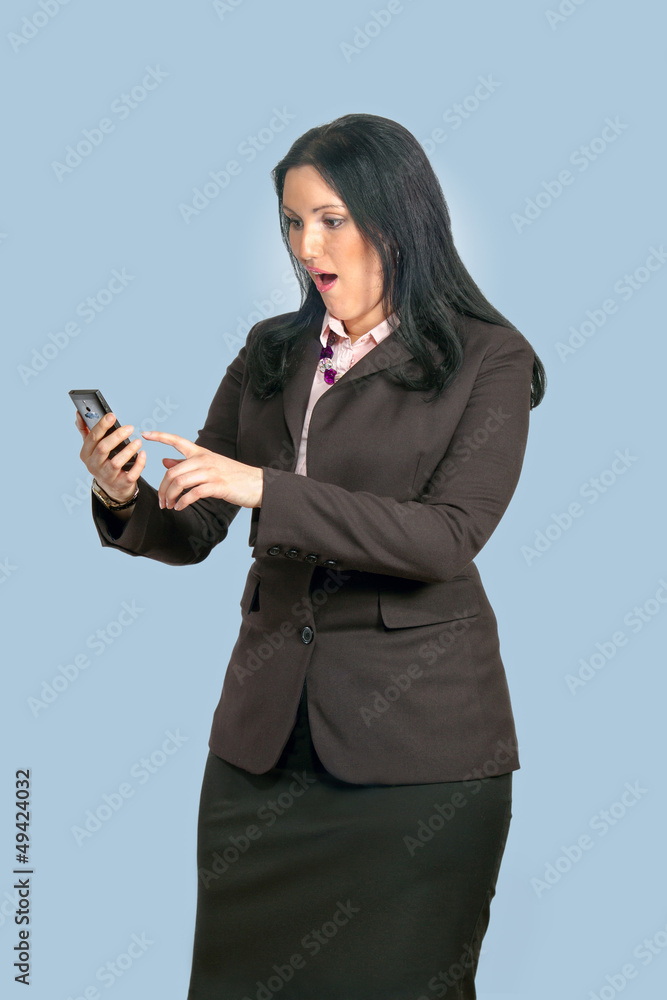 Young caucasian businesswoman talking on the phone Young caucasian businesswoman talking on the phone