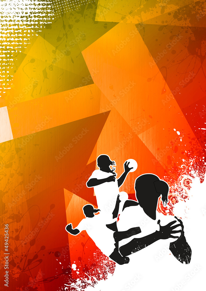 Handball Background Frame Handball background Stock Illustration | Adobe Stock