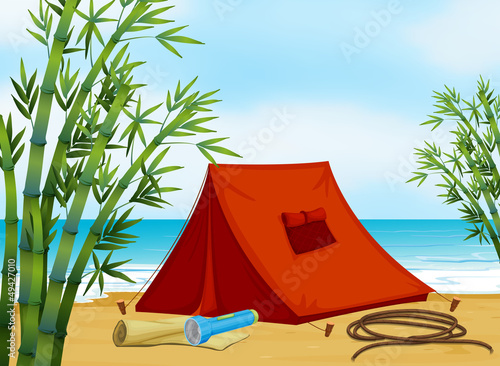 Camping at the beach