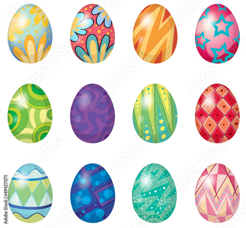 Twelve easter eggs