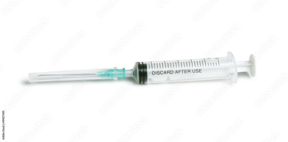 Medical syringe white isolated Medical syringe white isolated